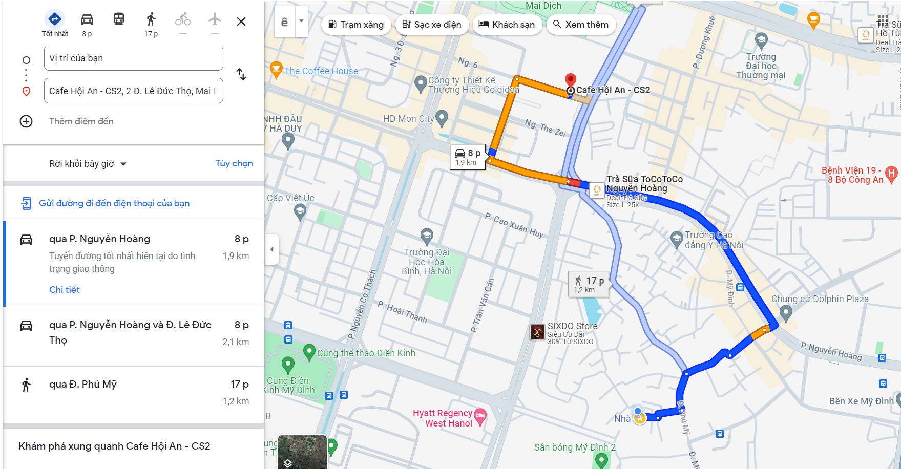google maps chỉ đường