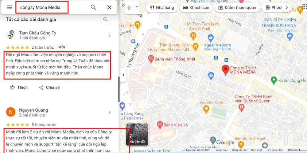 viết bài đánh giá google map